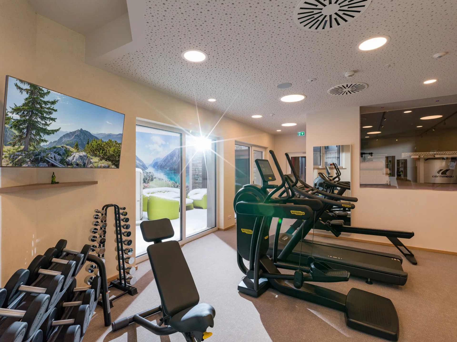Fitnessraum mit Technogym-Geräten